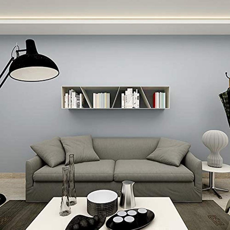 practicalWs Gray Self-Adhesive Wallpaper Film Stick Paper Easy to Apply Peel and Stick Wallpaper Shelf Liner Table Cabinet and Door Reform Wall Paper 15.75 Inch by 9.8 Feet - Image 4